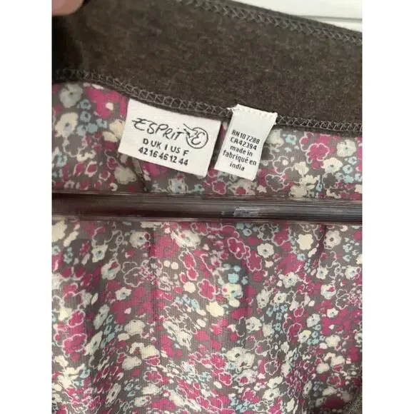 Esprit V2K V-neck top / tunica women size 12 purple boho - Picture 2 of 8